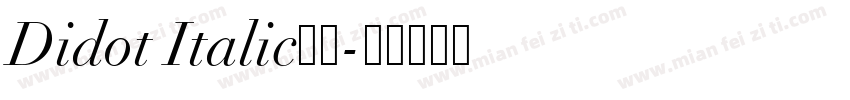 Didot Italic字体字体转换
